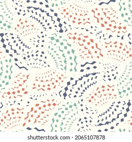 Seamless abstract geometric pattern of wavy stripes.
