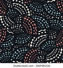 Seamless abstract geometric pattern of wavy stripes.
