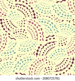 Seamless abstract geometric pattern of wavy stripes.
