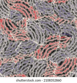 Seamless abstract geometric pattern of wavy stripes.
