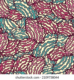 Seamless abstract geometric pattern of wavy stripes.
