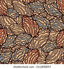 Seamless abstract geometric pattern of wavy stripes.
