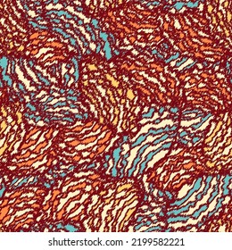 Seamless abstract geometric pattern of wavy stripes.
