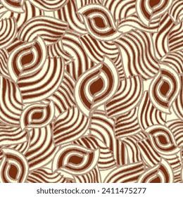 Seamless abstract geometric pattern of wavy stripes.
