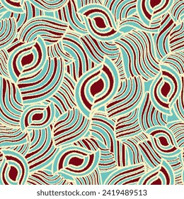 Seamless abstract geometric pattern of wavy stripes.
