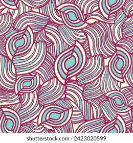 Seamless abstract geometric pattern of wavy stripes.
