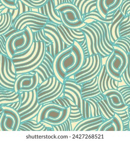 Seamless abstract geometric pattern of wavy stripes.
