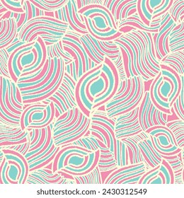 Seamless abstract geometric pattern of wavy stripes.
