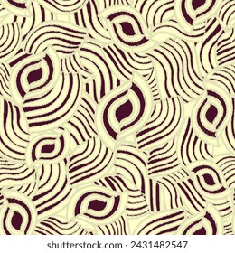 Seamless abstract geometric pattern of wavy stripes.
