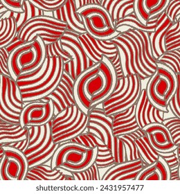 Seamless abstract geometric pattern of wavy stripes.
