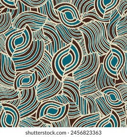 Seamless abstract geometric pattern of wavy stripes.
