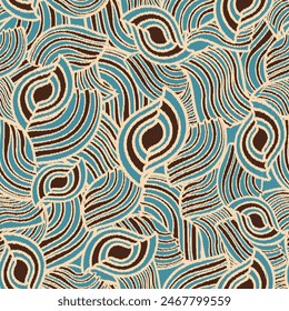 Seamless abstract geometric pattern of wavy stripes.

