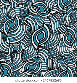 Patrón geométrico abstracto sin costuras de rayas onduladas.
