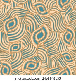 Seamless abstract geometric pattern of wavy stripes.
