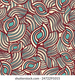 Seamless abstract geometric pattern of wavy stripes.
