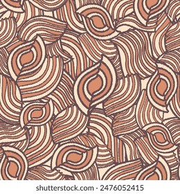 Seamless abstract geometric pattern of wavy stripes.
