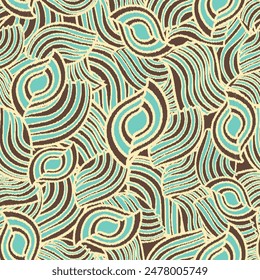 Seamless abstract geometric pattern of wavy stripes.
