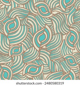 Seamless abstract geometric pattern of wavy stripes.
