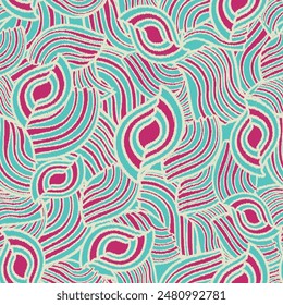 Seamless abstract geometric pattern of wavy stripes.
