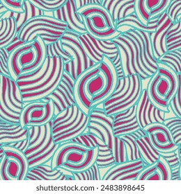 Seamless abstract geometric pattern of wavy stripes.
