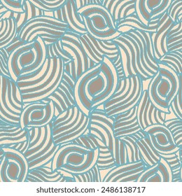 Seamless abstract geometric pattern of wavy stripes.
