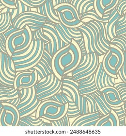 Seamless abstract geometric pattern of wavy stripes.
