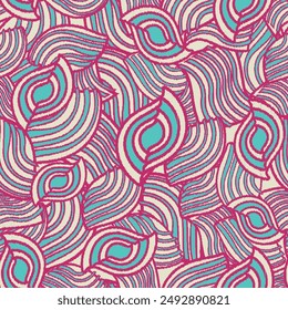 Seamless abstract geometric pattern of wavy stripes.
