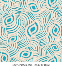 Seamless abstract geometric pattern of wavy stripes.
