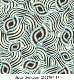 Seamless abstract geometric pattern of wavy stripes.

