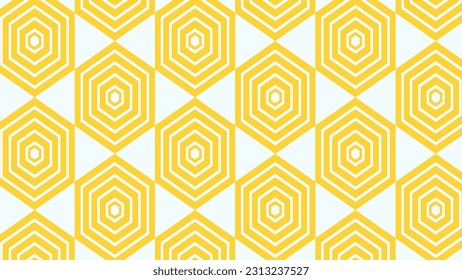 Seamless abstract geometric pattern in yellow color for fabric, background, surface design, packaging Vector illustration