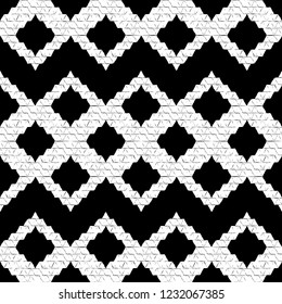 Seamless abstract geometric pattern. Zentangle. Triangles. Vector pattern. Mosaic texture. Can be used for wallpaper, textile, invitation card, wrapping, web page background.