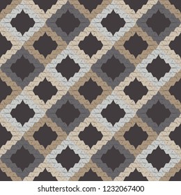 Seamless abstract geometric pattern. Zentangle. Triangles. Vector pattern. Mosaic texture. Can be used for wallpaper, textile, invitation card, wrapping, web page background.