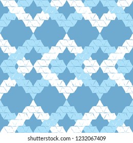 Seamless abstract geometric pattern. Zentangle. Triangles. Vector pattern. Mosaic texture. Can be used for wallpaper, textile, invitation card, wrapping, web page background.