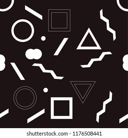 Seamless abstract geometric pattern,Memphis style vector