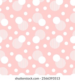 Seamless abstract geometric polka dot pattern. Vector Illustration.