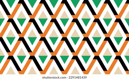 Seamless abstract geometric rhombus pattern. Vector Illustration.