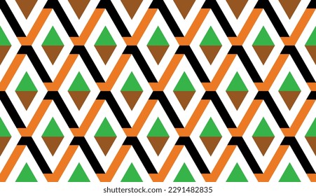 Seamless abstract geometric rhombus pattern. Vector Illustration.