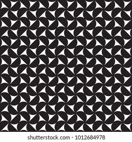 Seamless abstract geometric round curve check pattern