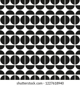 Seamless abstract geometric round curve intersect check pattern background.