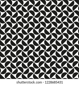 Seamless abstract geometric round curve intersect check pattern background.