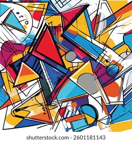 Seamless Abstract Geometric Shapes Design