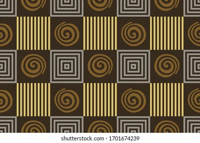 Formas geométricas abstractas sobre fondo marrón.EPS10 Ilustración.