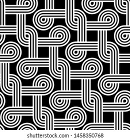 Seamless abstract geometric skin pattern vector for decor and textile. Black and white design for textile fabric printing and wallpaper. Design for fashion and home design.