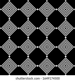 Seamless abstract geometric squares on black background.EPS10 Illustration