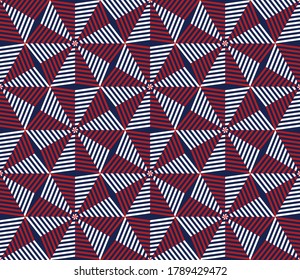 Seamless abstract geometric striped triangle pattern. Vector design for fashion prints and backgrounds.