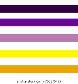 Seamless abstract geometric stripes vector pattern background with colorful horizontal lines white dark purple lilac yellow orange