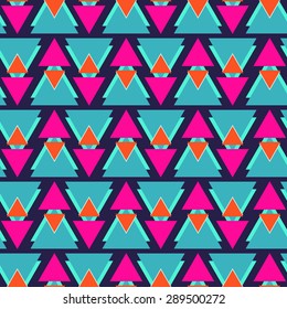 Seamless abstract geometric triangle background pattern in vector.Fashion wallpaper  print design .