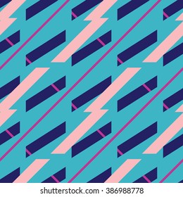 Seamless abstract geometric triangle background pattern in vector.Fashion wallpaper bright colors print design .Pop art .
