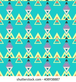 Seamless abstract geometric triangle background pattern in vector