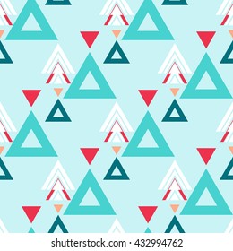 Seamless abstract geometric triangle background pattern in vector